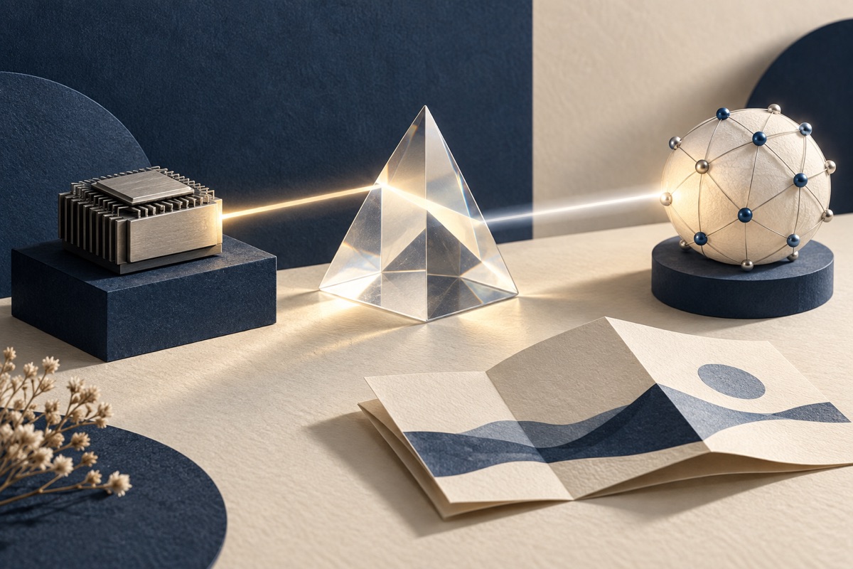 AI-generated editorial concept illustration of technology and everyday decisions